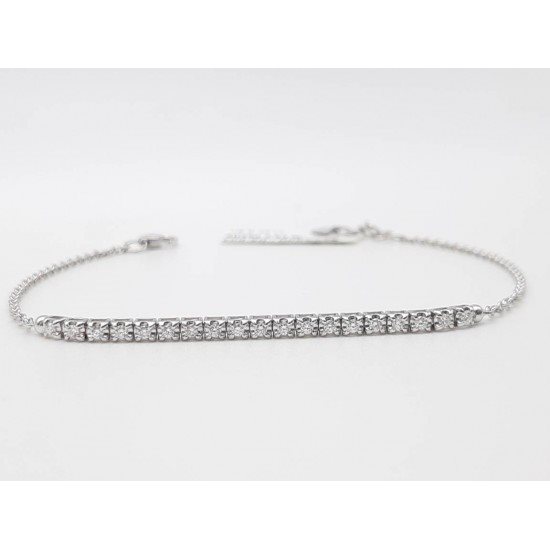 Bracciale Recarlo Donna Face Cube in Oro bianco Diamante 0.17 Ct B39SE001/017-M - B39SE001/017-M